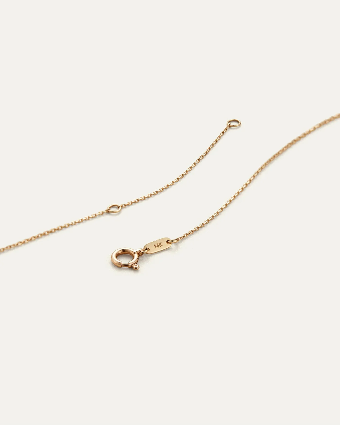 14K Gold Bubble Letter Necklace - E