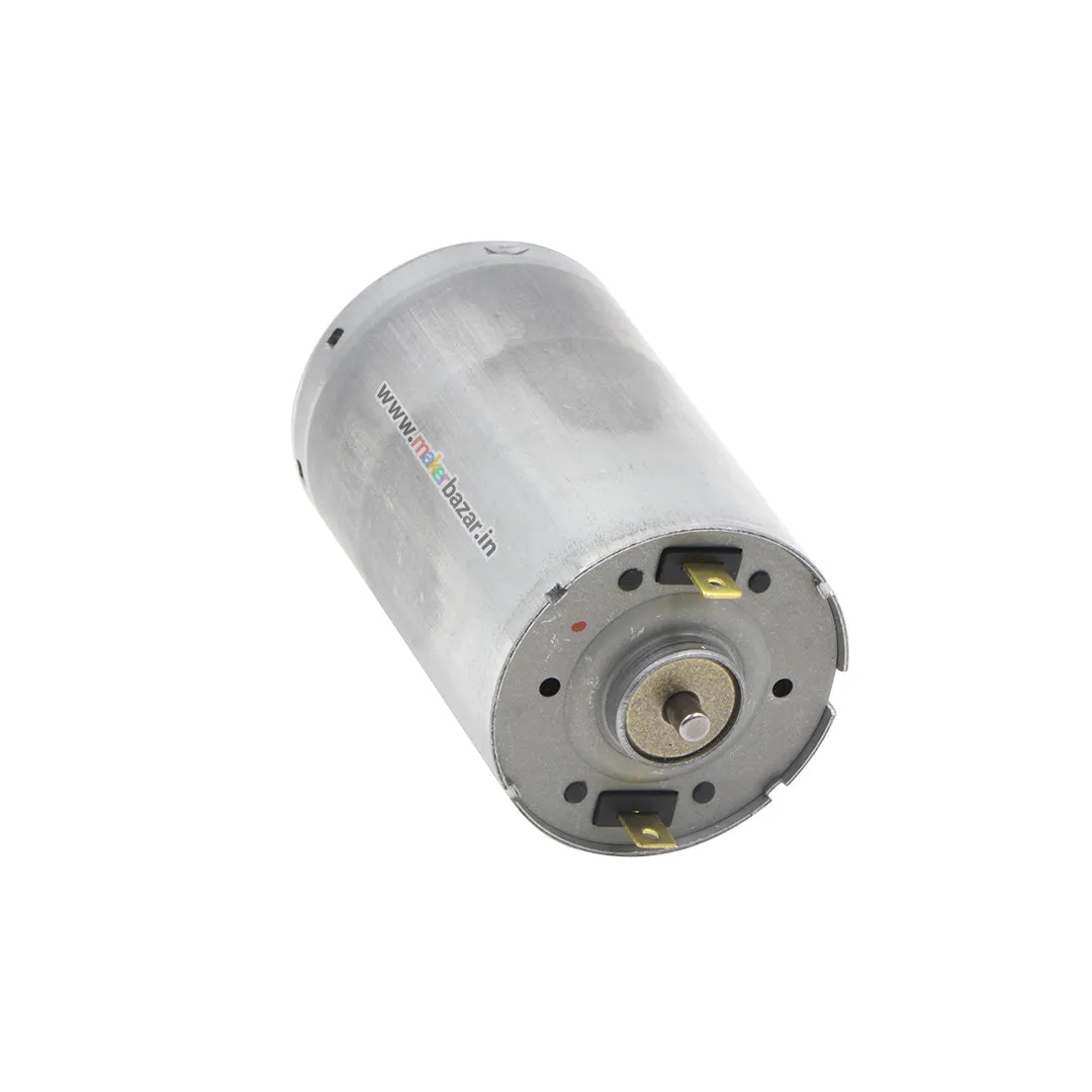 6-24V DC Brush Motor Round 35.7x75.3mm with 12 Teeth Copper Gear