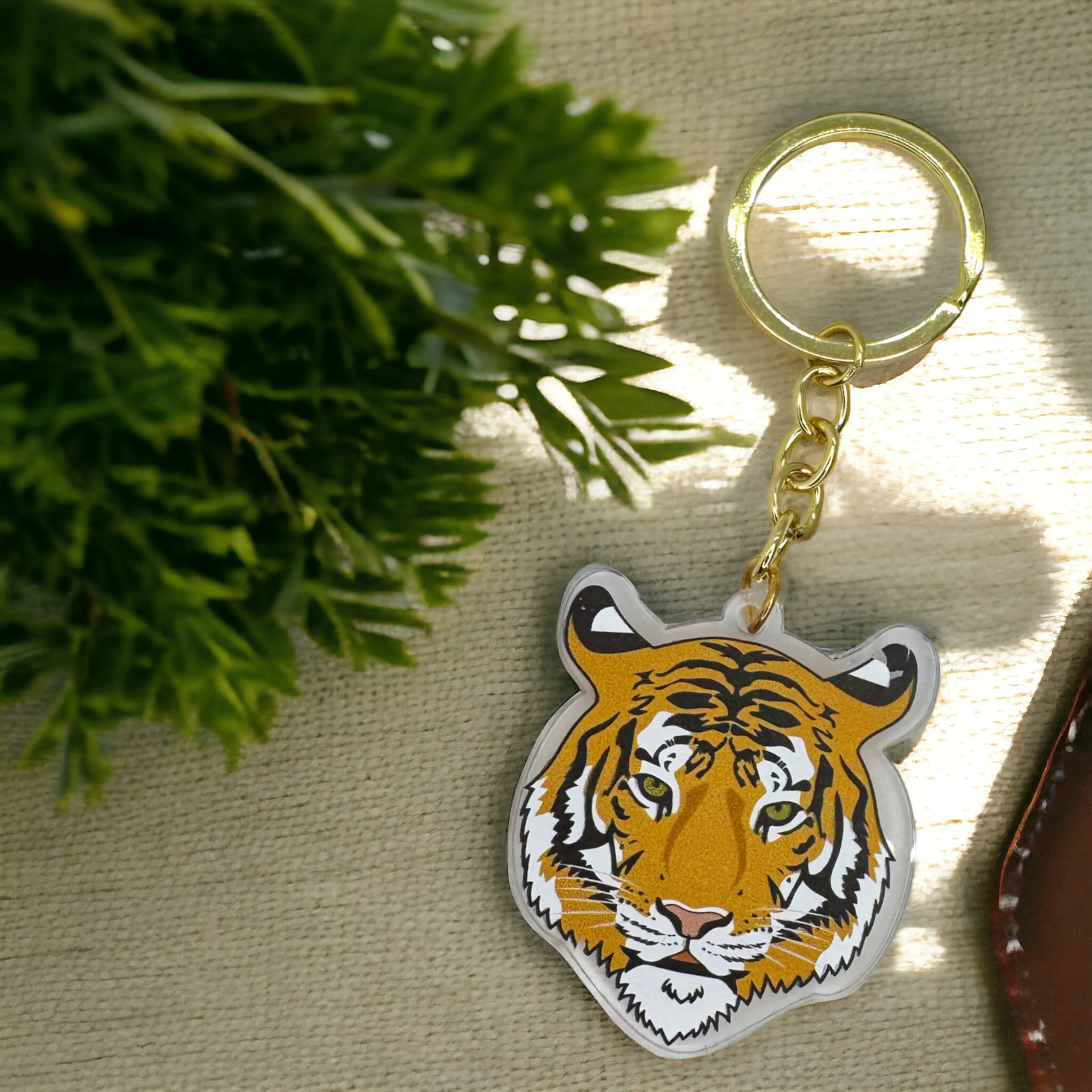 Acrylic Tiger Keychain | Durable & Vibrant Tiger Charm | 5"