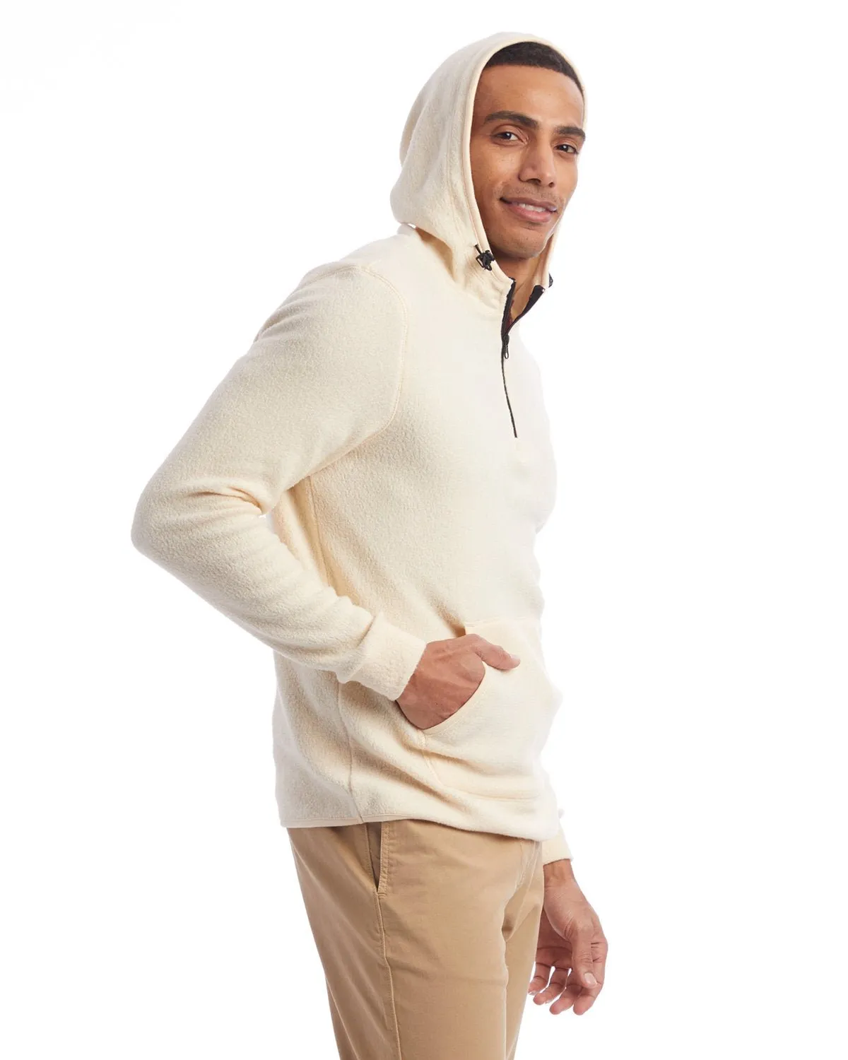 Alternative 43251RT Adult Quarter Zip Fleece Hooded Sweatshirt