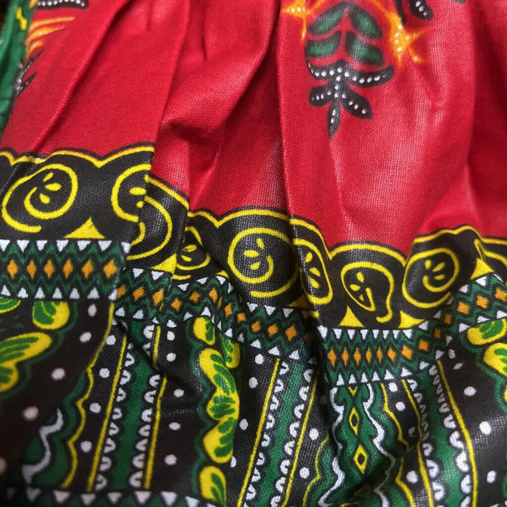 ANKARA DASHIKI RUFFLE BOTTOM TOP