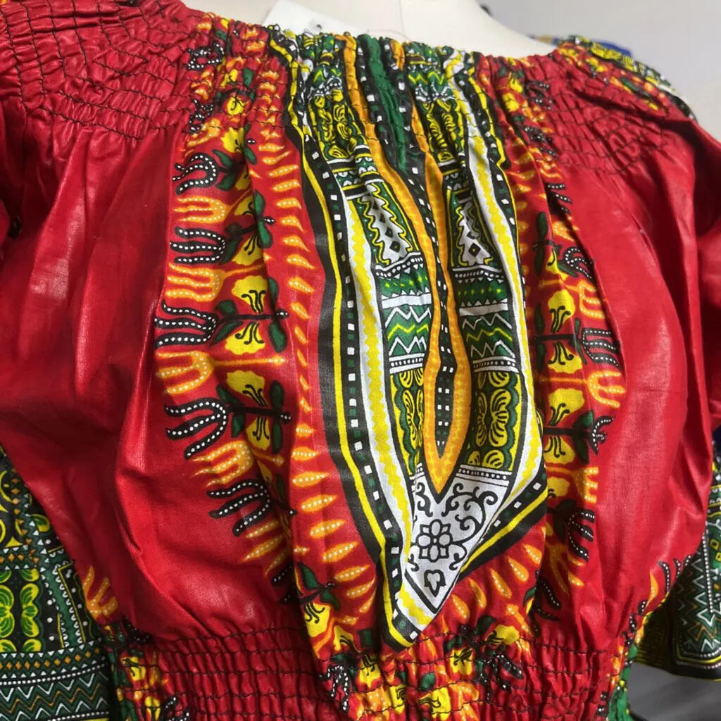 ANKARA DASHIKI RUFFLE BOTTOM TOP