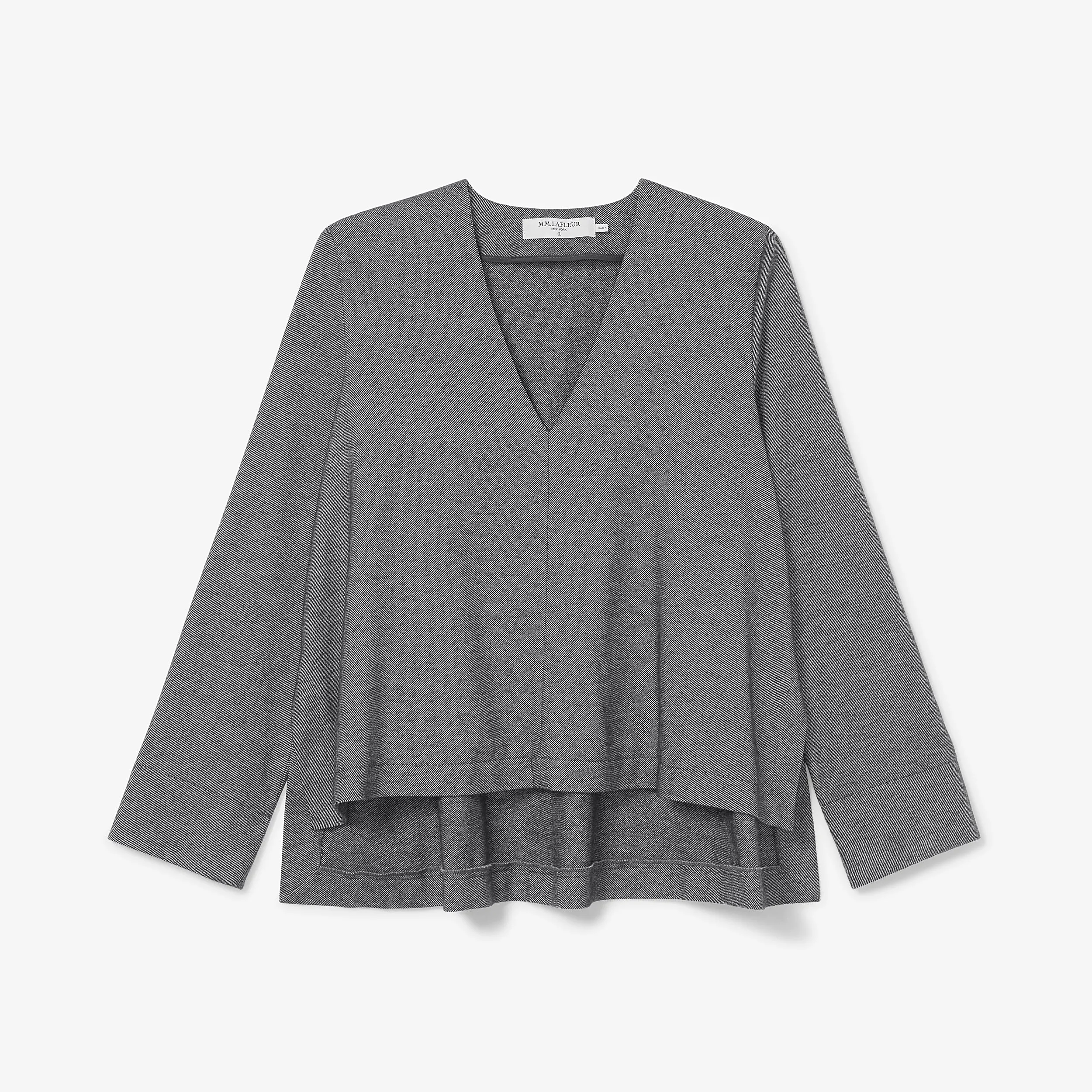 Annette Top - Flannel Twill :: Charcoal Melange