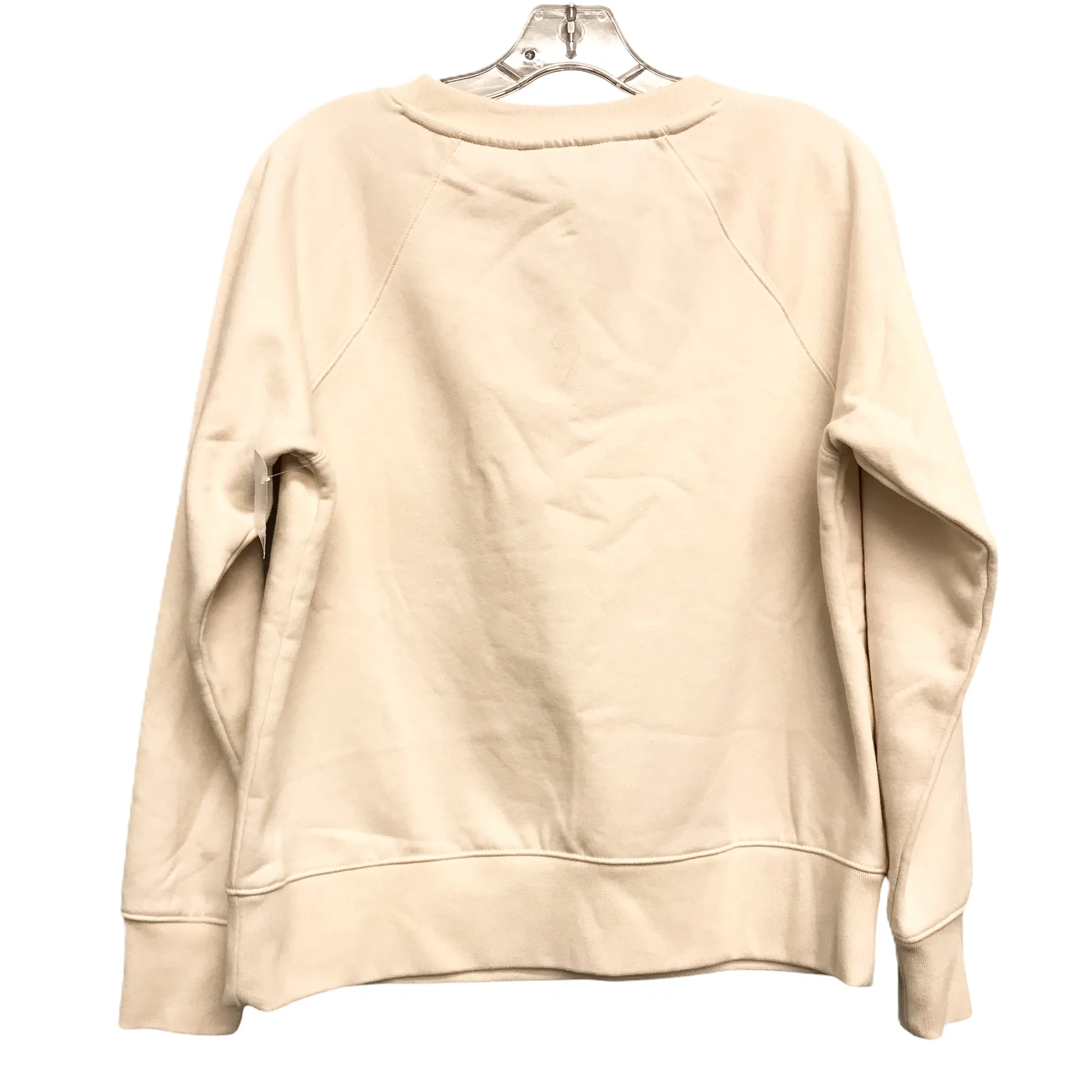 Athletic Sweatshirt Crewneck By Banana Republic In Cream, Size: S