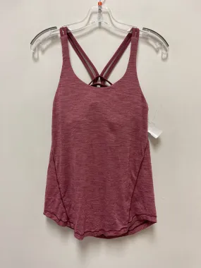 Athletic Tank Top By Lululemon In Pink, Size: 4