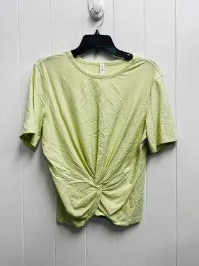 Athletic Top Short Sleeve By Lululemon In Green, Size: 8