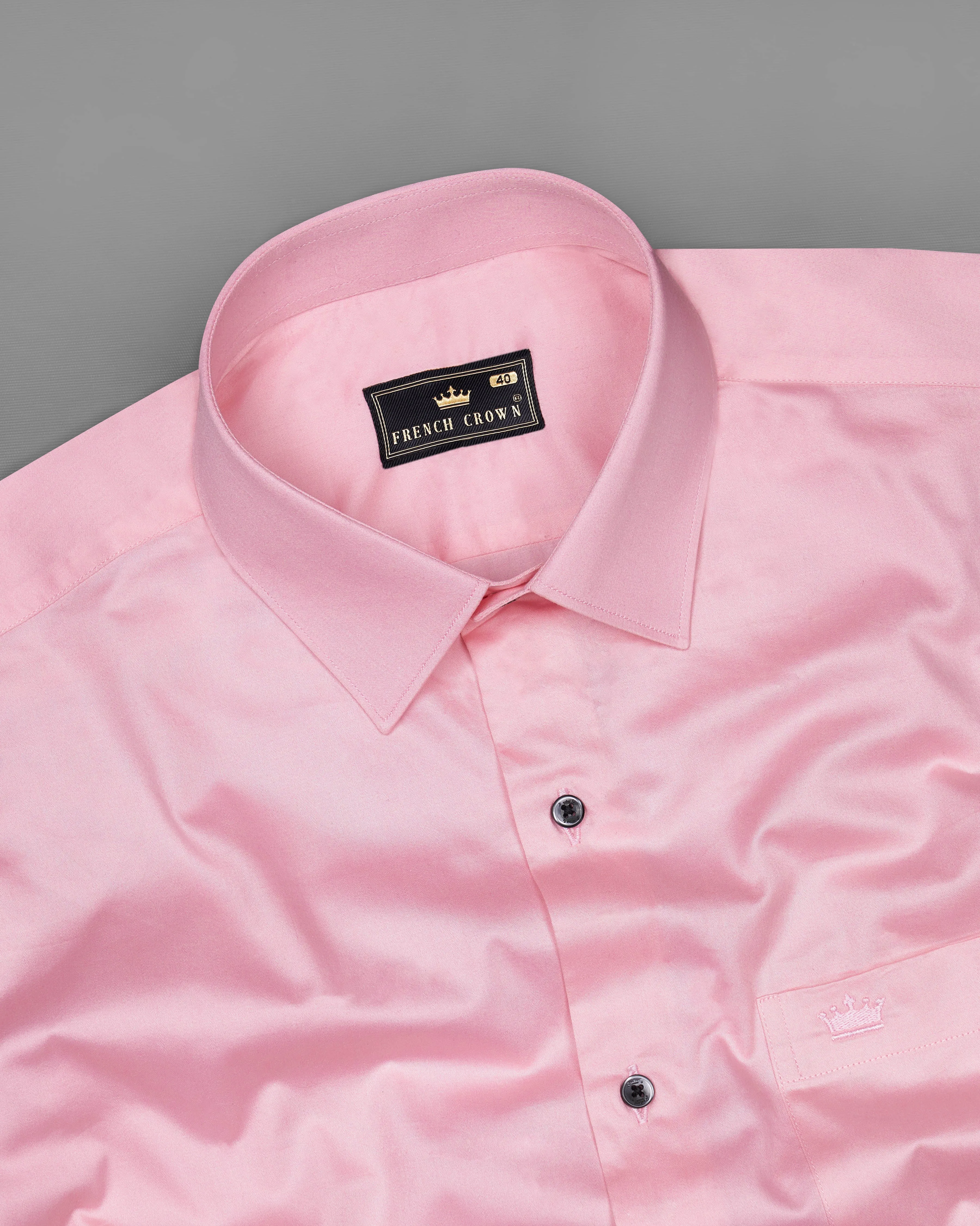 Azalea Pink Subtle Sheen Super Soft Premium Cotton Shirt