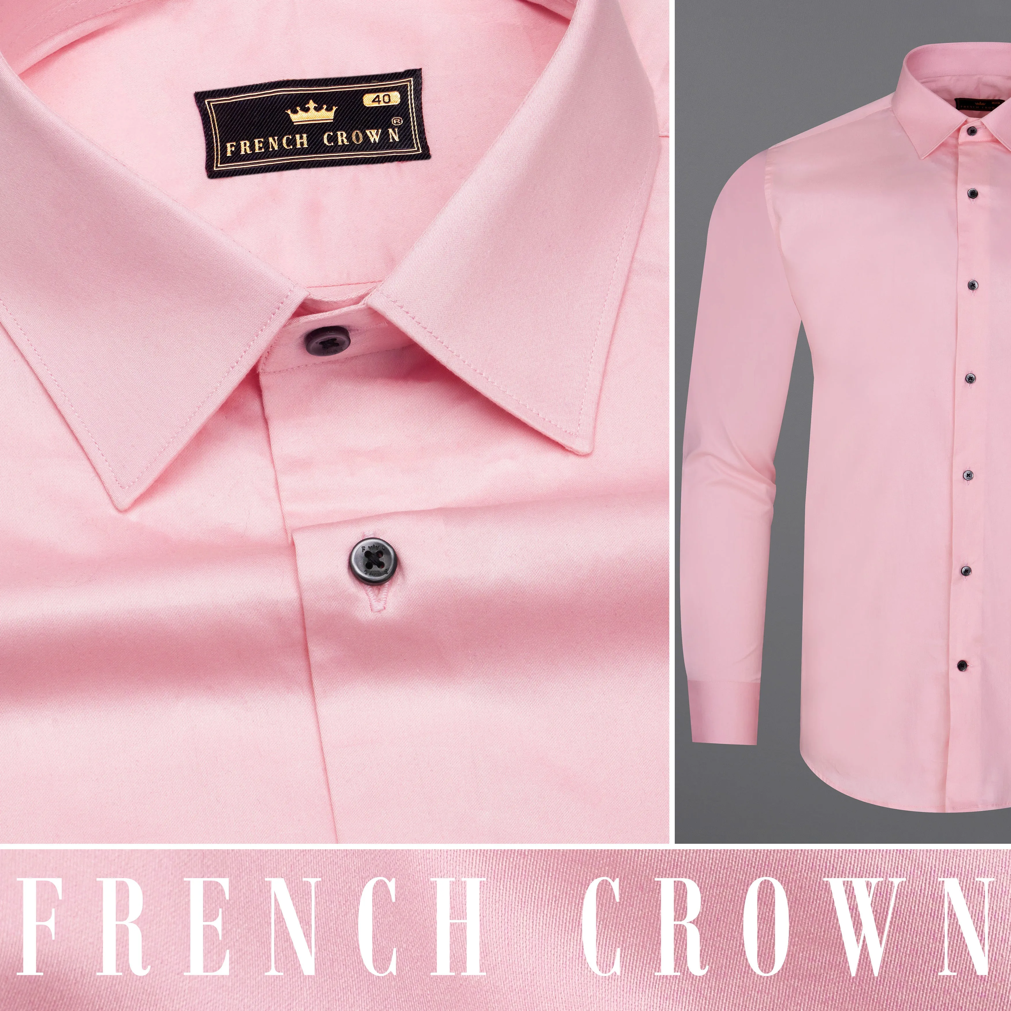 Azalea Pink Subtle Sheen Super Soft Premium Cotton Shirt