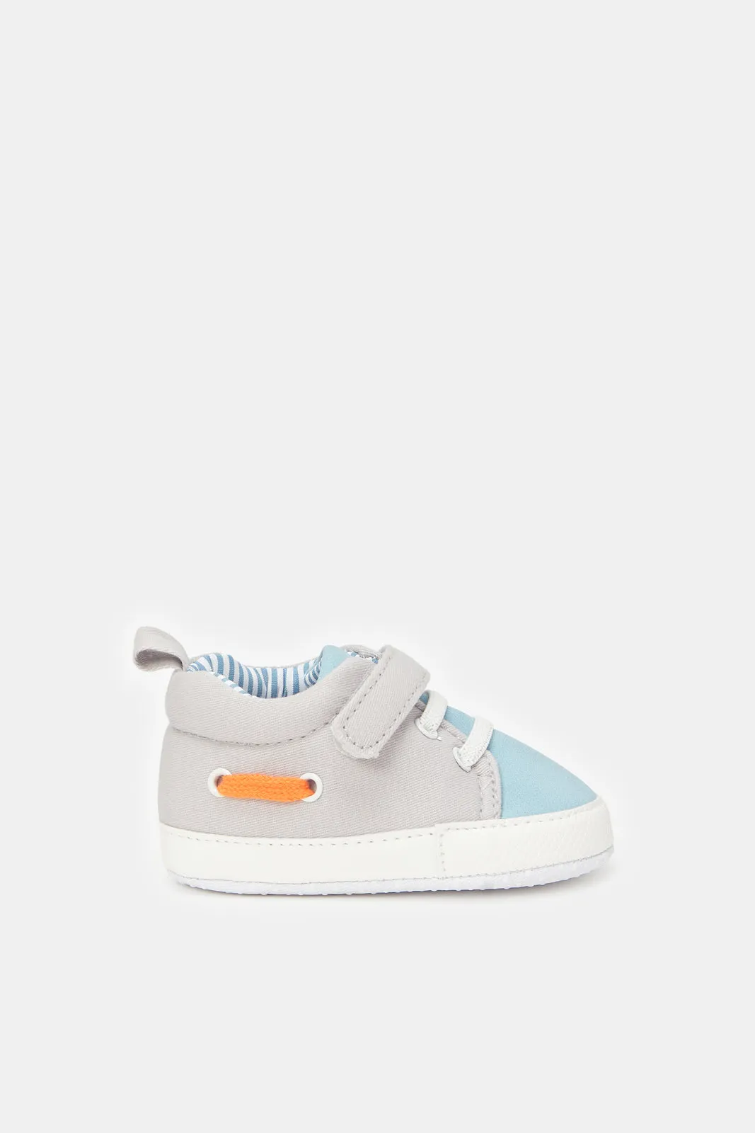 Baby Blue Denim Pram Shoes