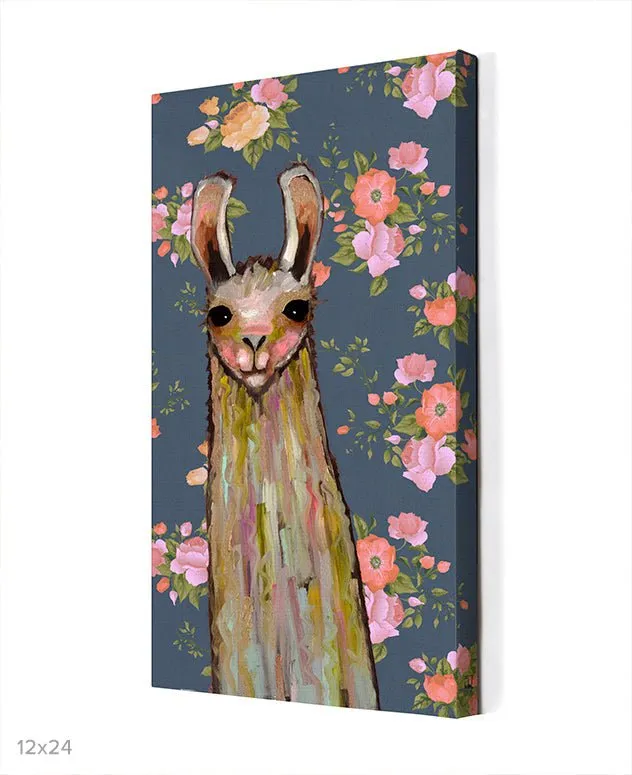 Baby Llama Canvas Wall Art