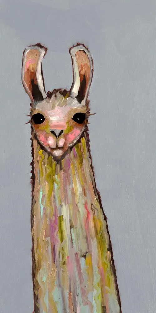 Baby Llama Canvas Wall Art