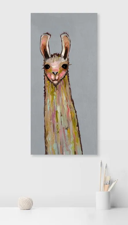 Baby Llama Canvas Wall Art