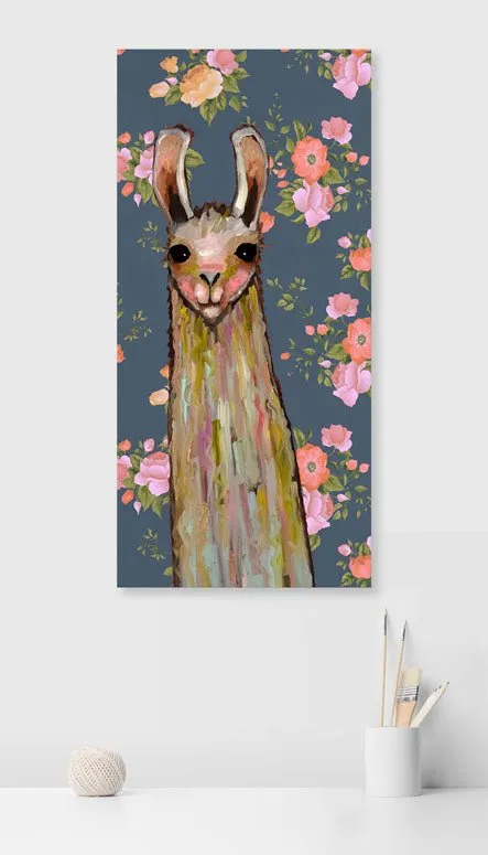 Baby Llama Canvas Wall Art