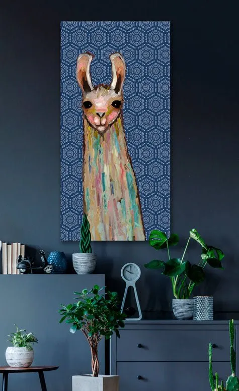 Baby Llama Canvas Wall Art