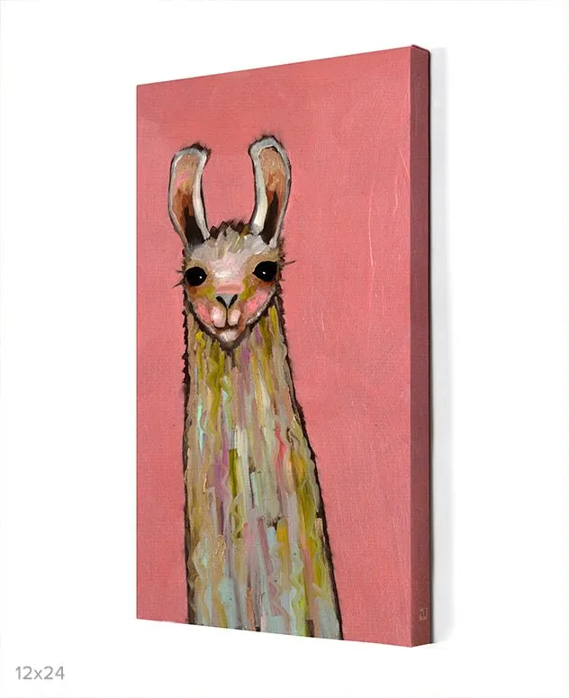 Baby Llama Canvas Wall Art