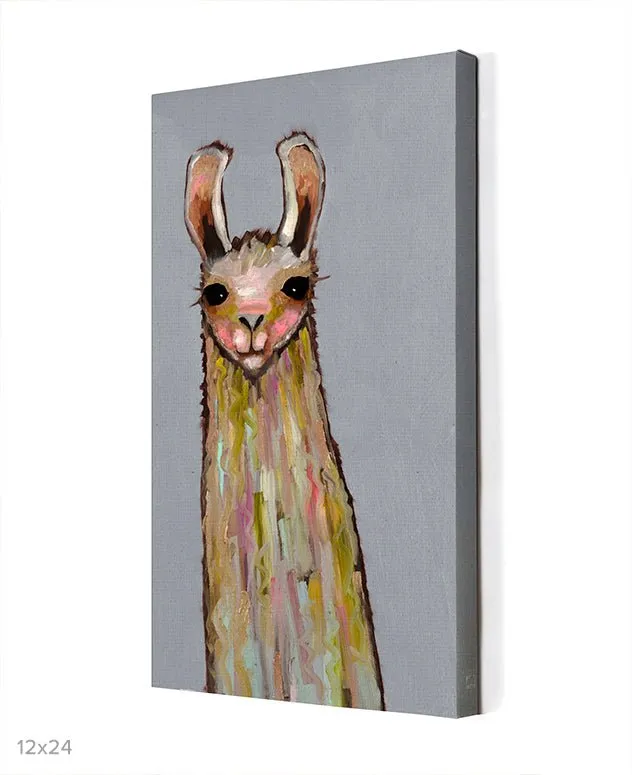 Baby Llama Canvas Wall Art