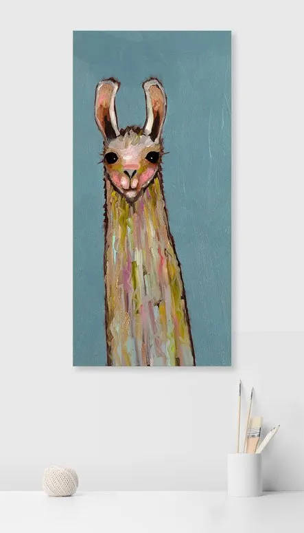 Baby Llama Canvas Wall Art