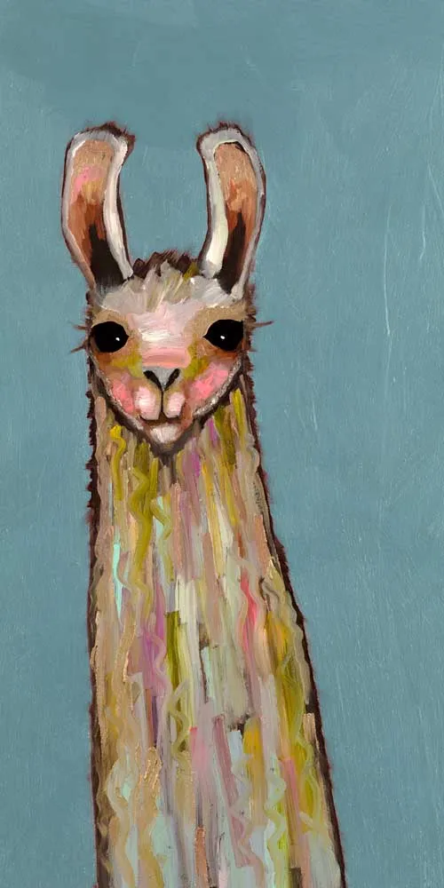 Baby Llama Canvas Wall Art