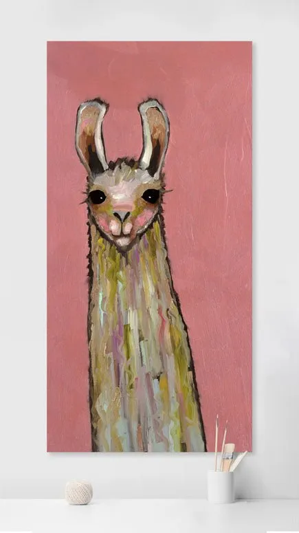 Baby Llama Canvas Wall Art