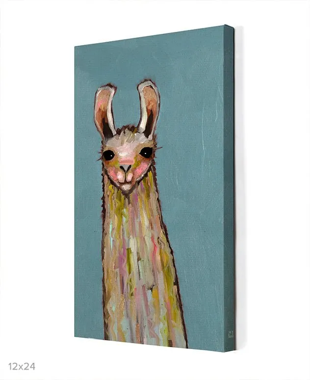 Baby Llama Canvas Wall Art