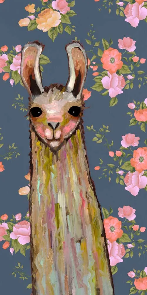 Baby Llama Canvas Wall Art