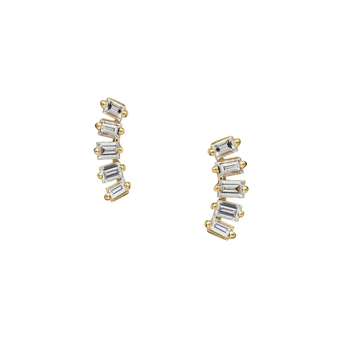 BAGUETTE DIAMOMD EARRINGS