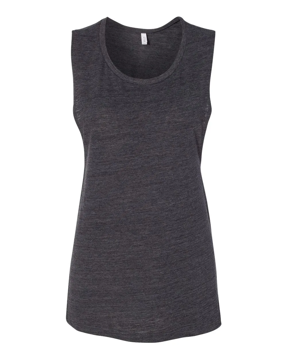 Bella   Canvas 8803 Women's Flowy Scoop Muscle Tank - Charcoal Black Slub