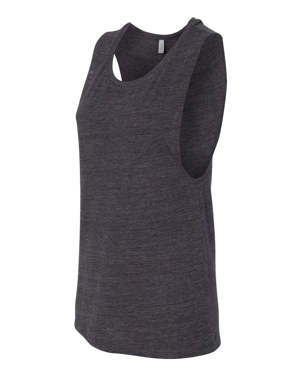 Bella   Canvas 8803 Women's Flowy Scoop Muscle Tank - Charcoal Black Slub