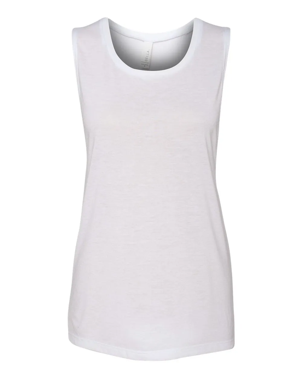 Bella   Canvas 8803 Women's Flowy Scoop Muscle Tank - White