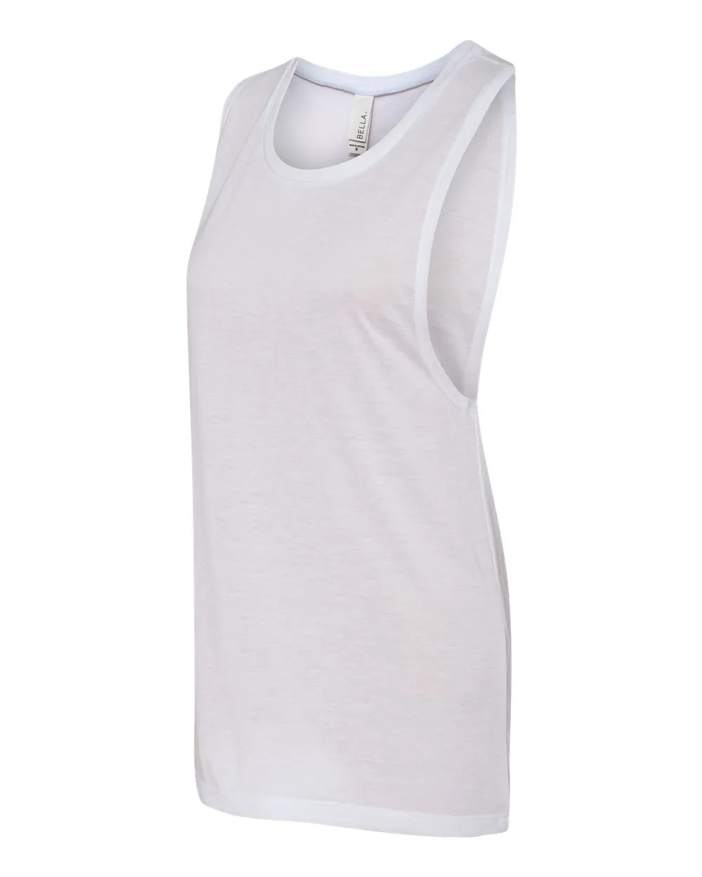 Bella   Canvas 8803 Women's Flowy Scoop Muscle Tank - White