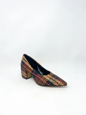 Bianca Woven Pump in Pecan Brown