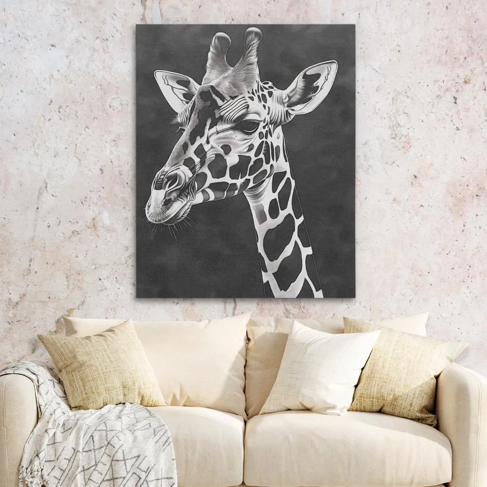 Black and White Giraffe