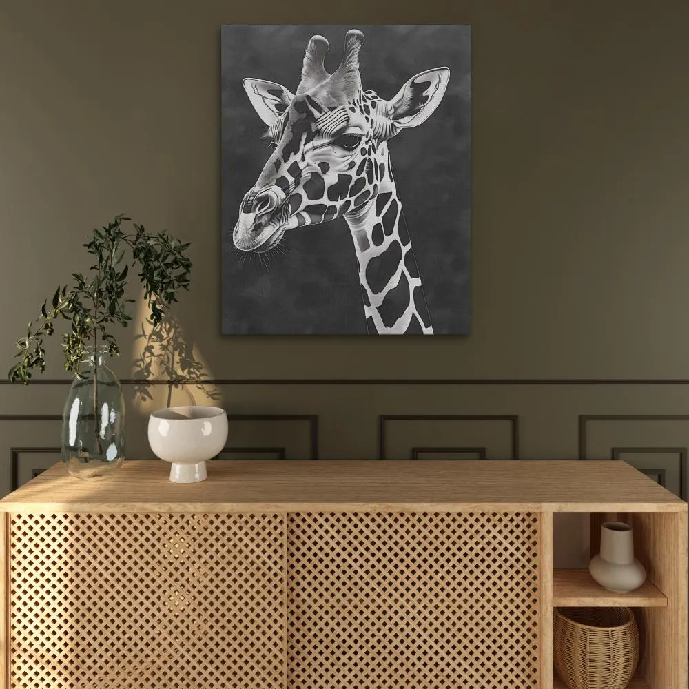 Black and White Giraffe