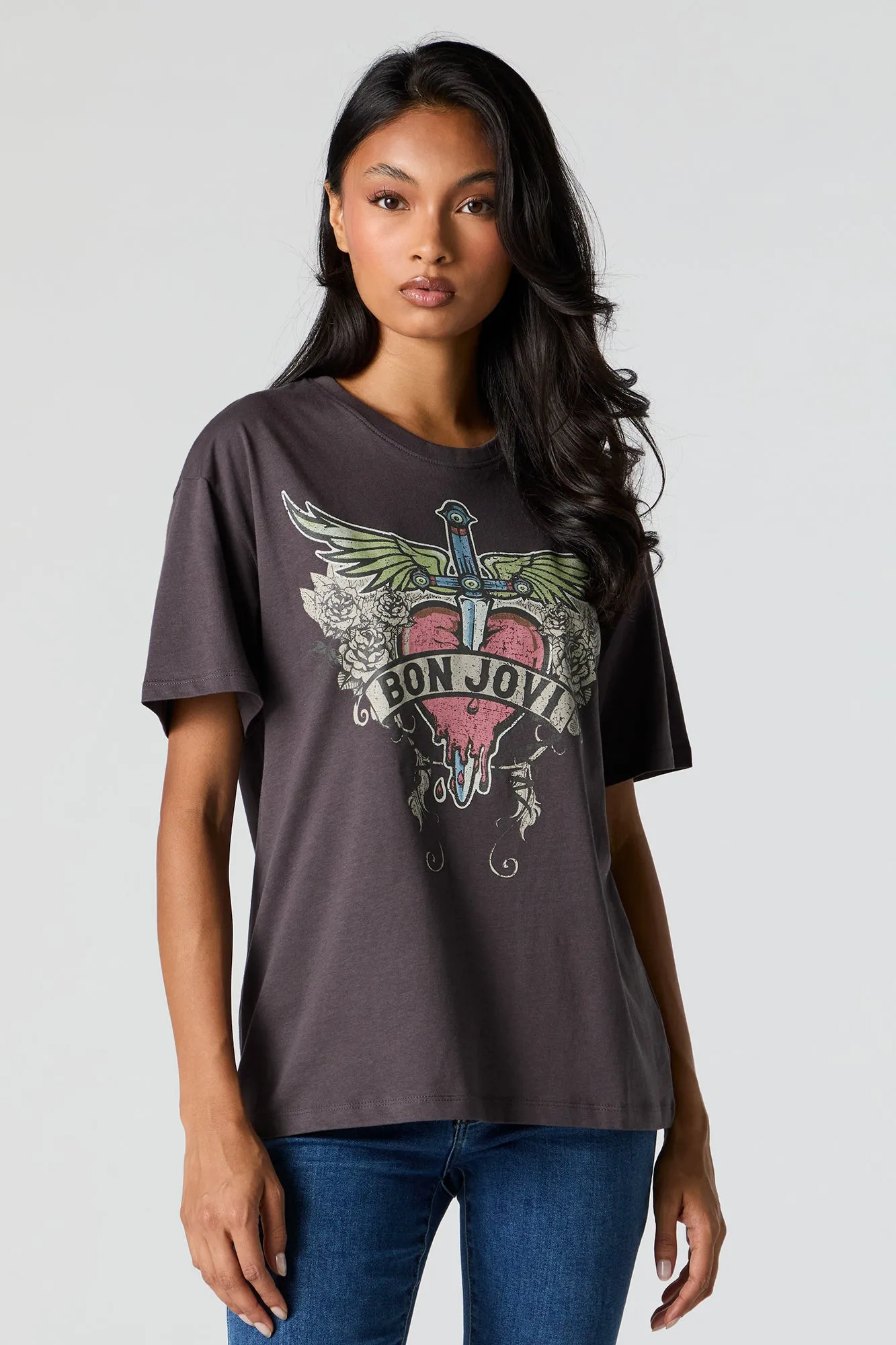 Bon Jovi Graphic Boyfriend T-Shirt