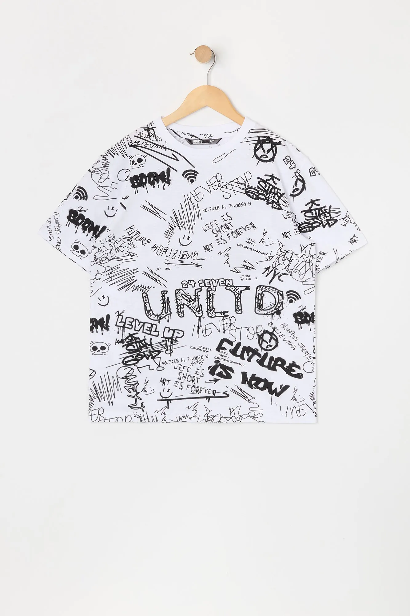 Boys Doodle Print T-Shirt