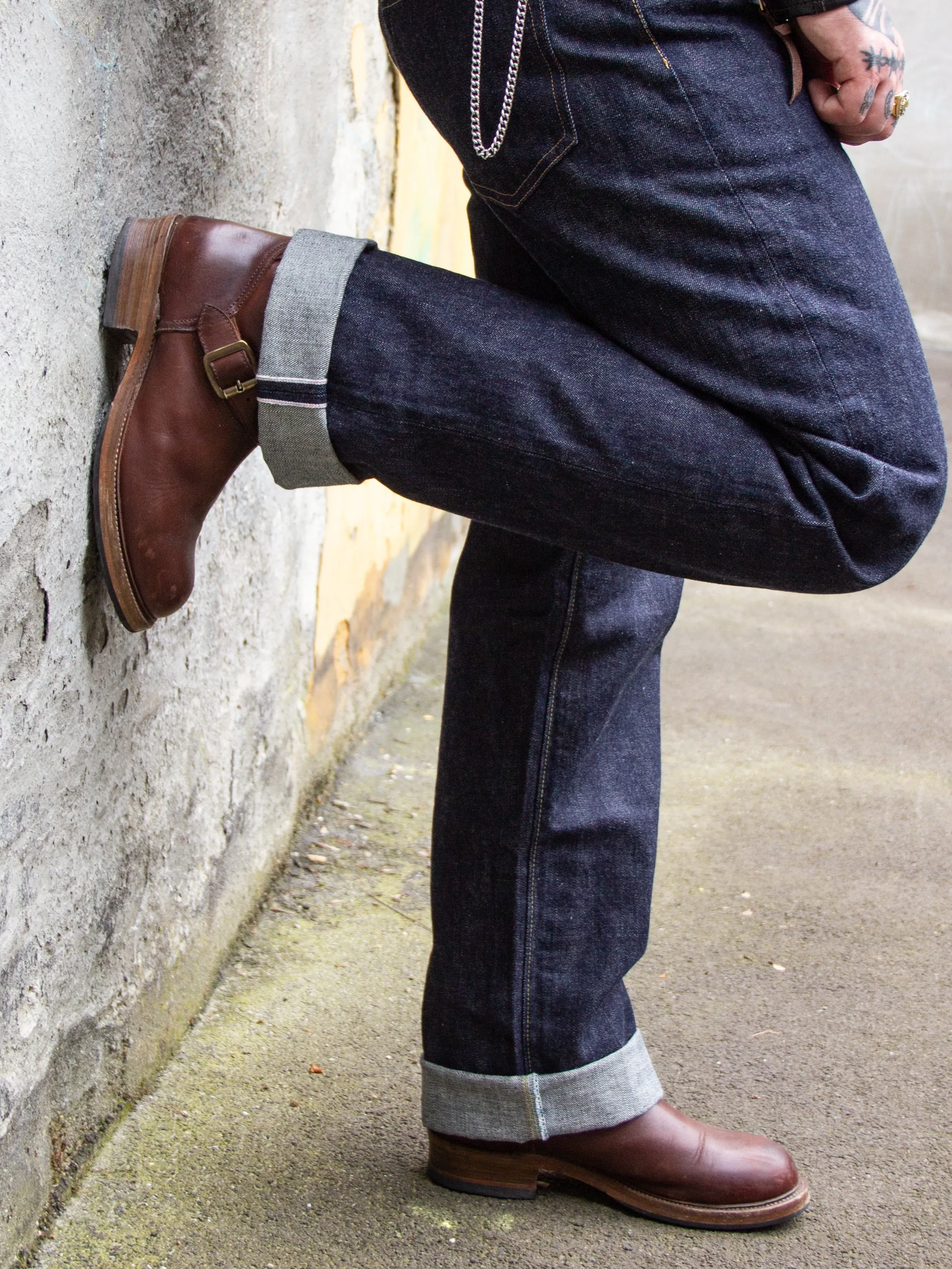 Bright Shoemakers, Engineer Boot, Chestnut Brown