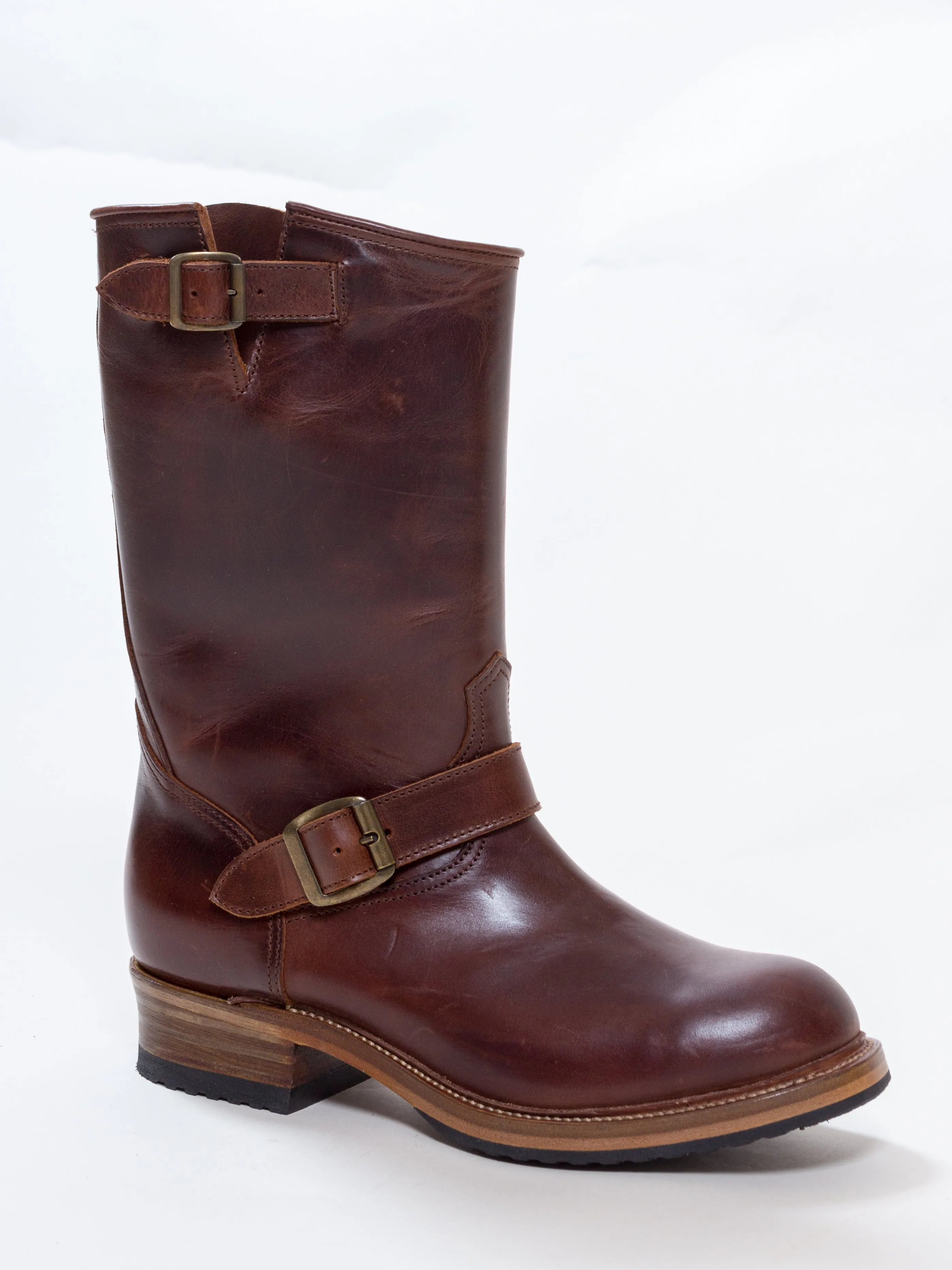 Bright Shoemakers, Engineer Boot, Chestnut Brown