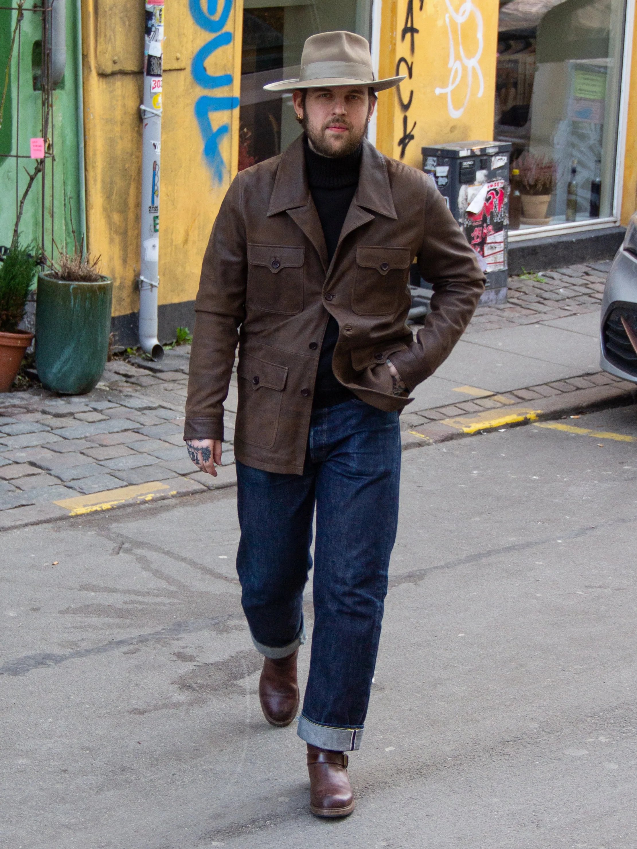 Bright Shoemakers, Engineer Boot, Chestnut Brown