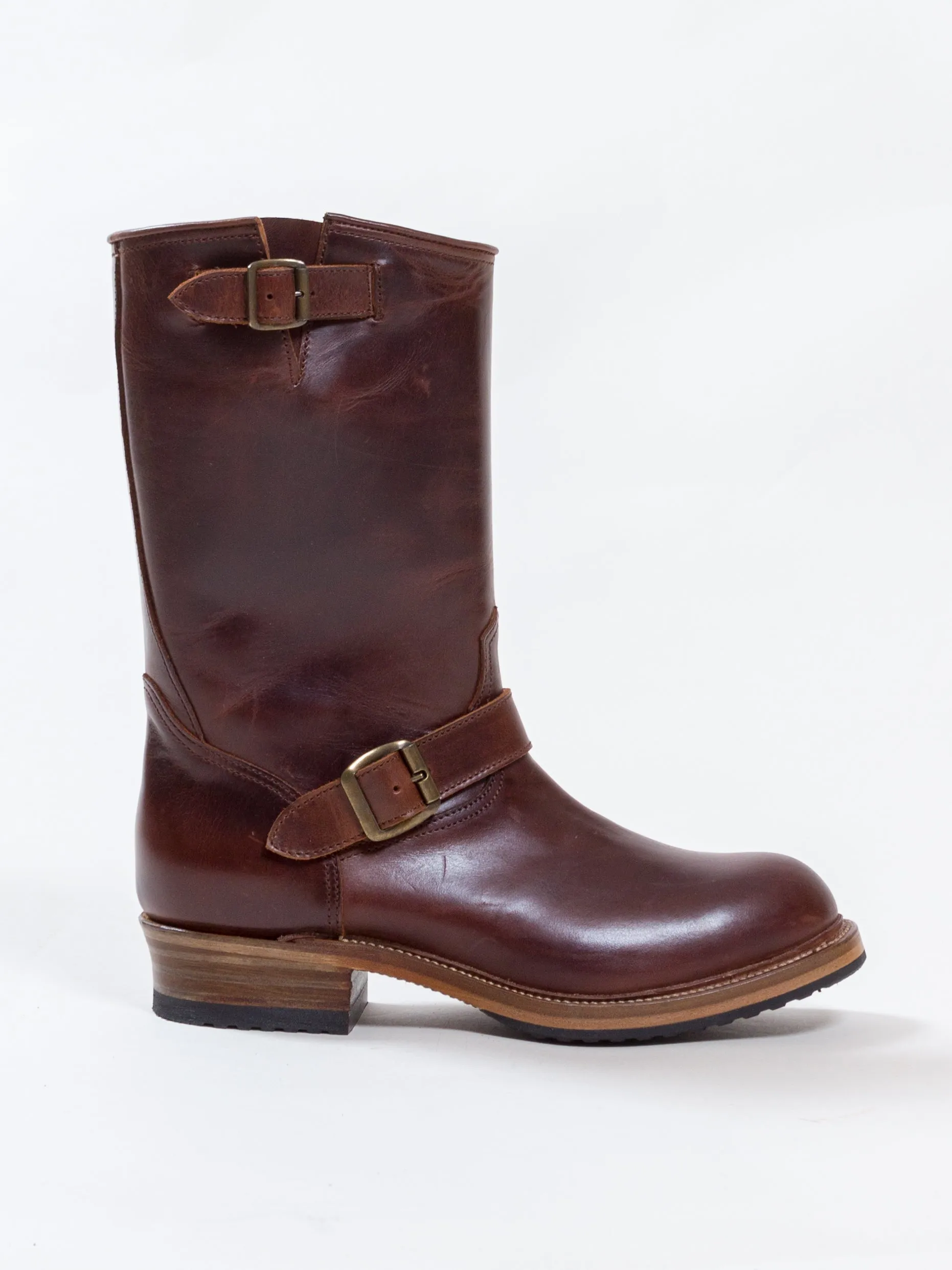 Bright Shoemakers, Engineer Boot, Chestnut Brown