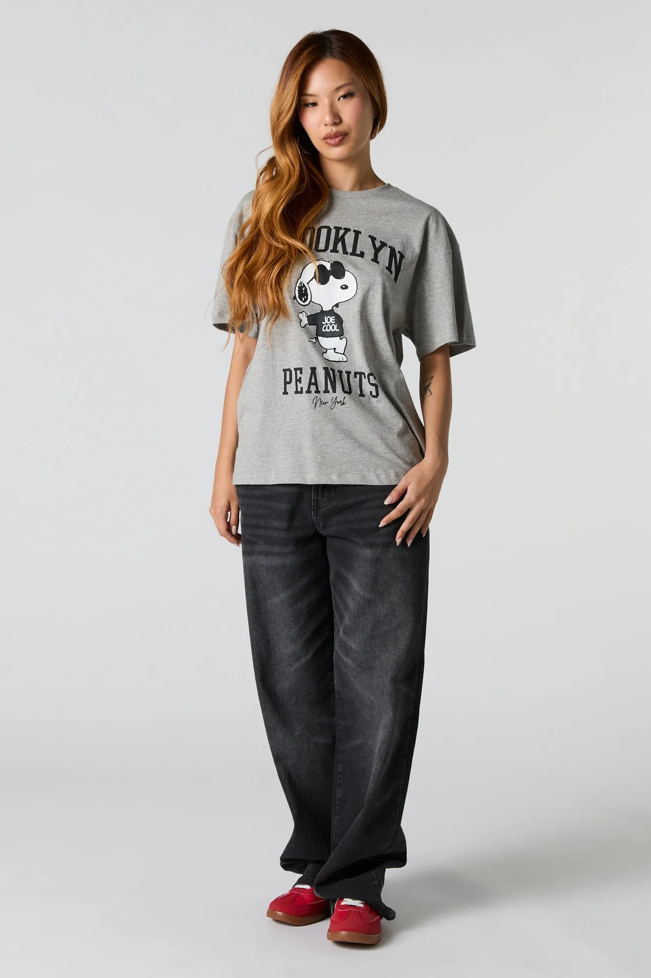 Brooklyn Peanuts Graphic Boyfriend T-Shirt