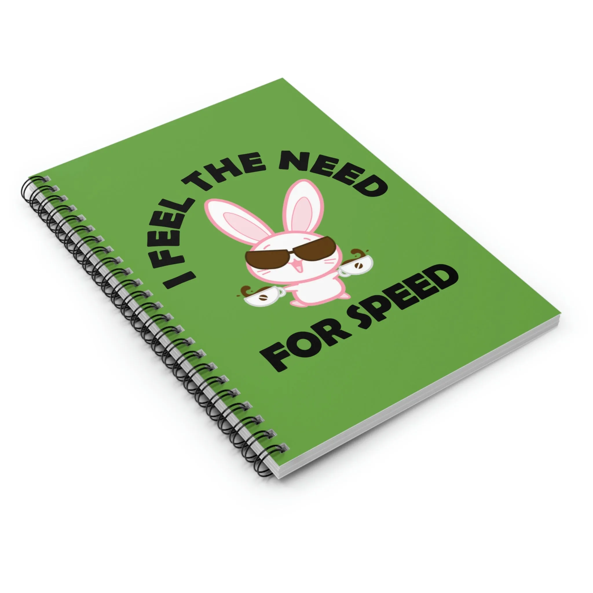 Bunny's Need For Speed, Spiral Lined Notebook (B)