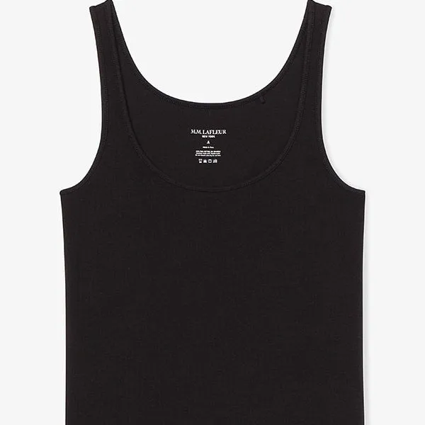 Cameron Tank - Ribbed Pima Cotton :: Black