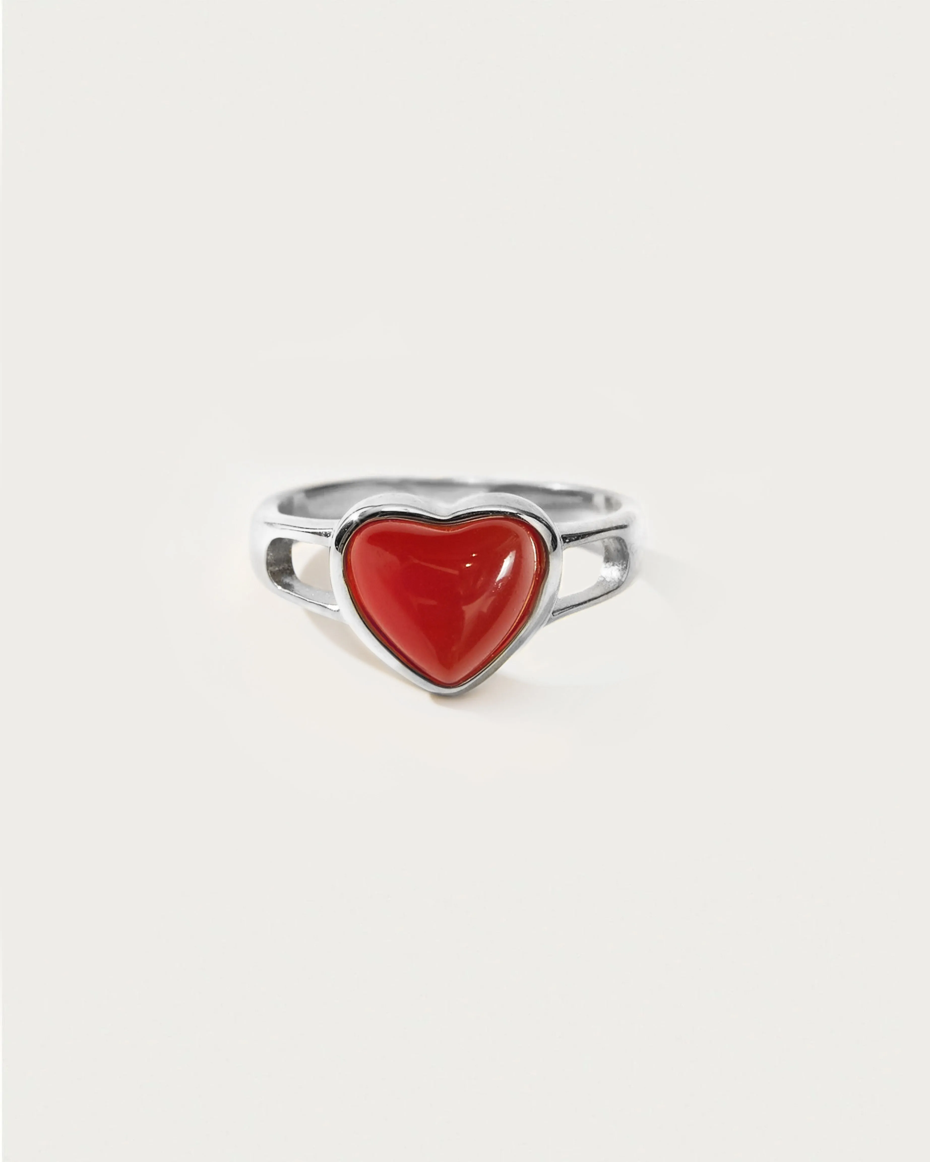 Carnelian Heart Ring