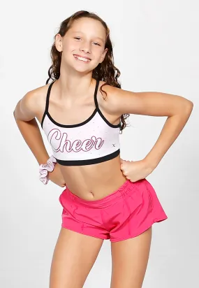 Cheer Rhinestone Sports Bra   Scrunchie Set