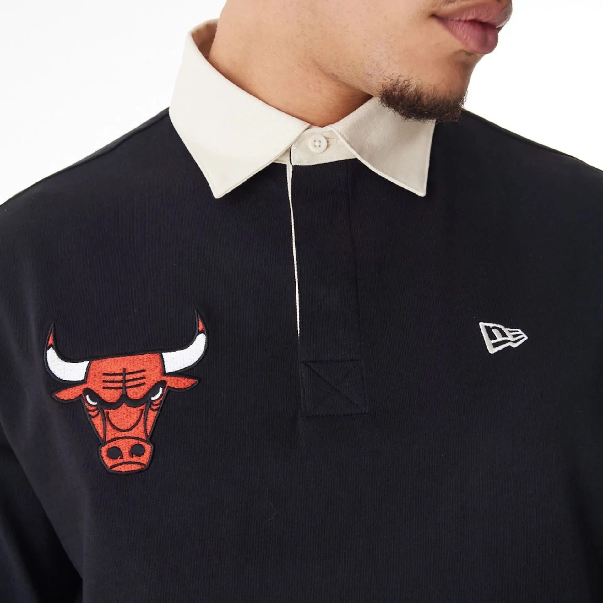 Chicago Bulls NBA Lifestyle Black Rugby Shirt