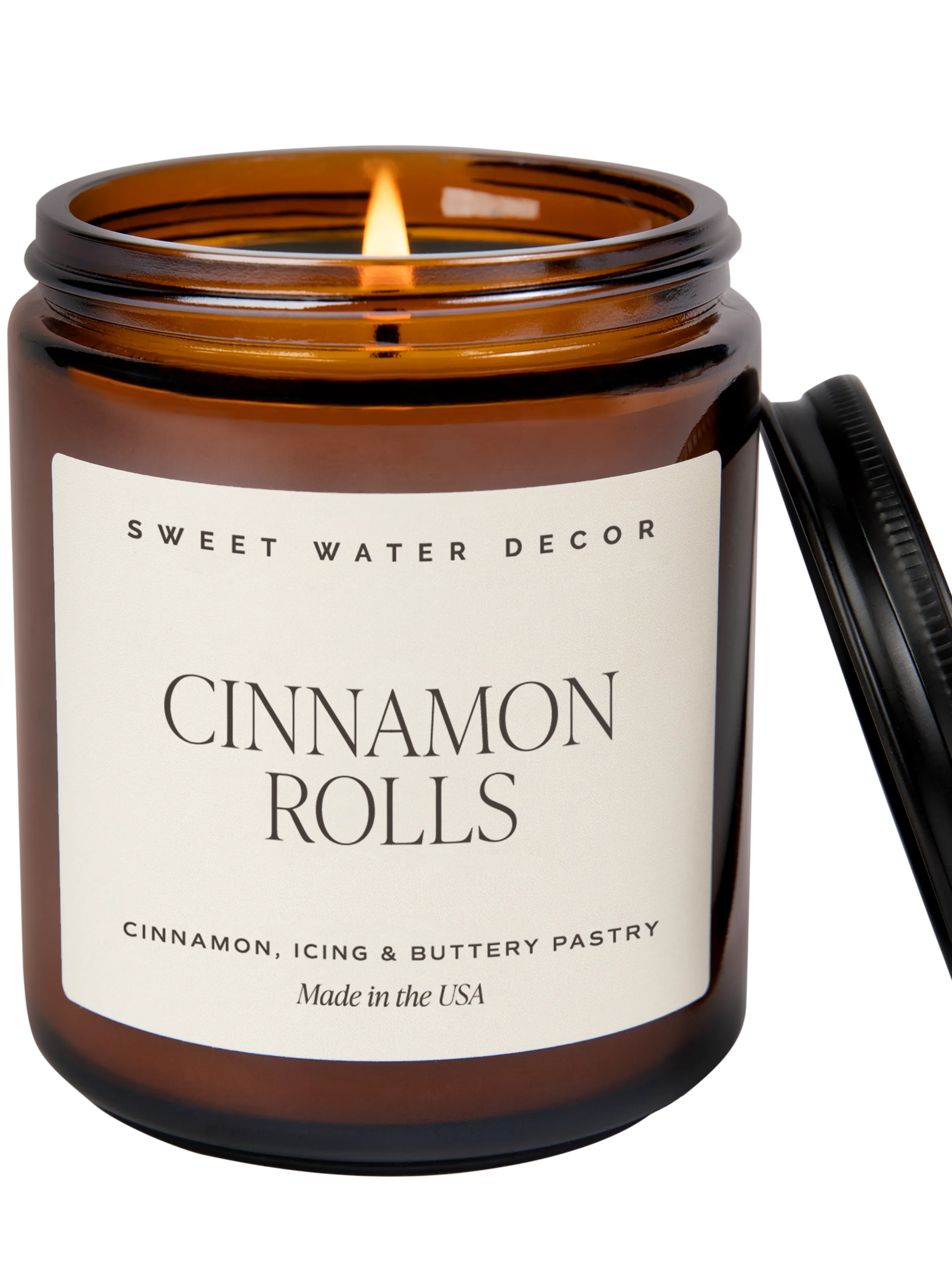 Cinnamon Rolls Soy Candle Amber Jar - 9 oz