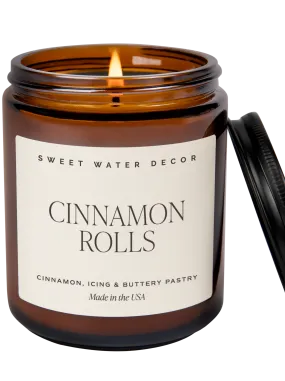 Cinnamon Rolls Soy Candle Amber Jar - 9 oz