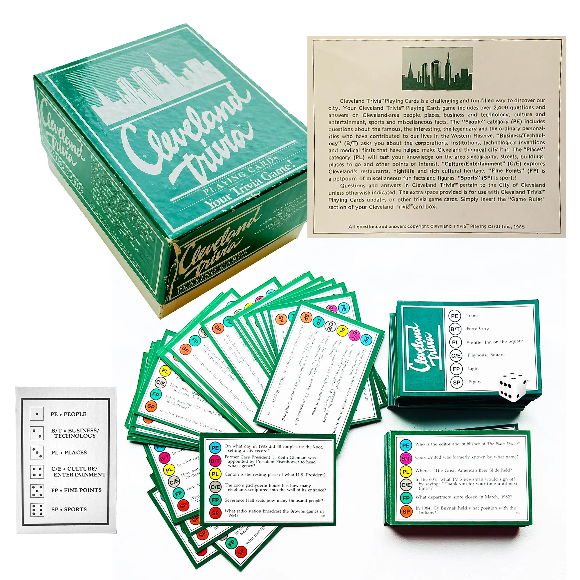 Cleveland, Ohio Trivia Card Game, Vintage