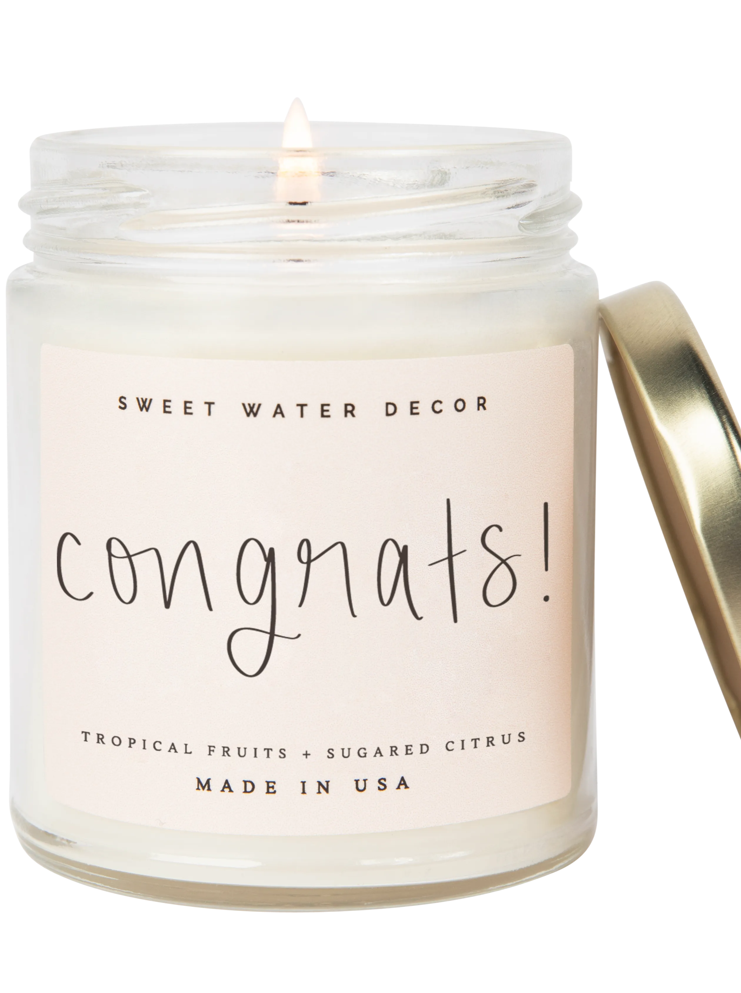 Congrats! Soy Candle Clear Jar - 9 oz