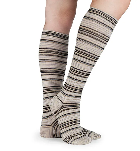 Cotton Everyday Compression Socks (15-20mmHg) - Feedstripes - 6 Pack